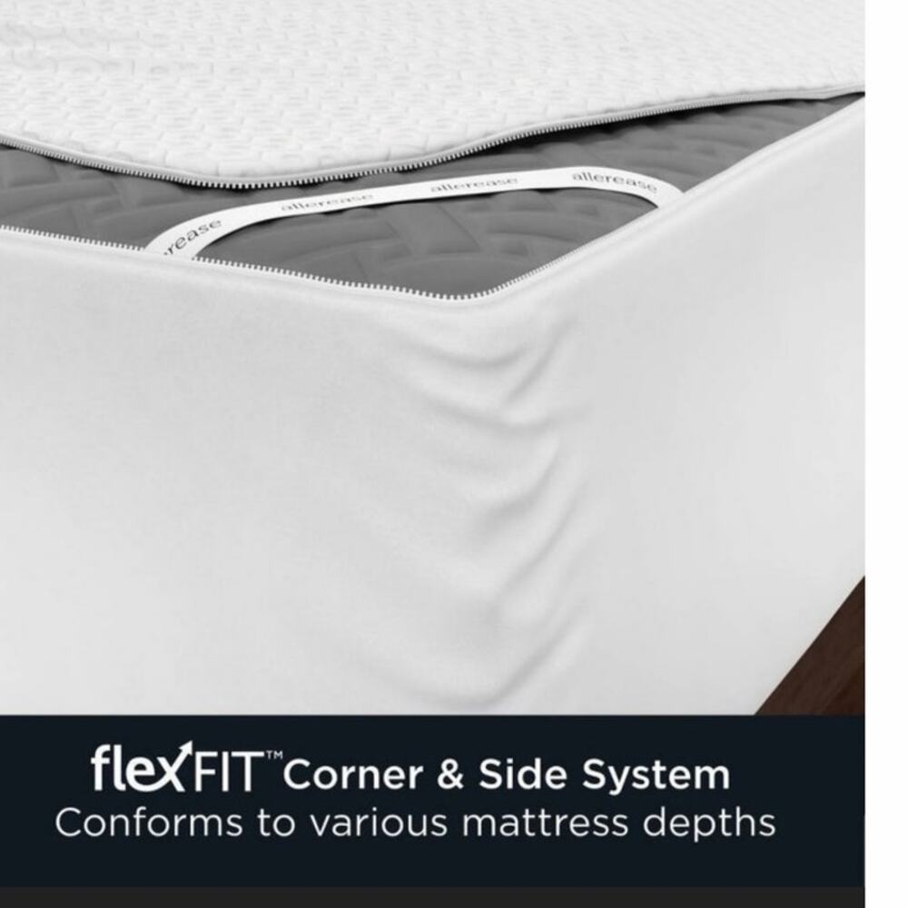 Allerease Full Platinum Plush Waterproof Allergen Bedbug Barrier Protector 14" - Picture 6 of 9